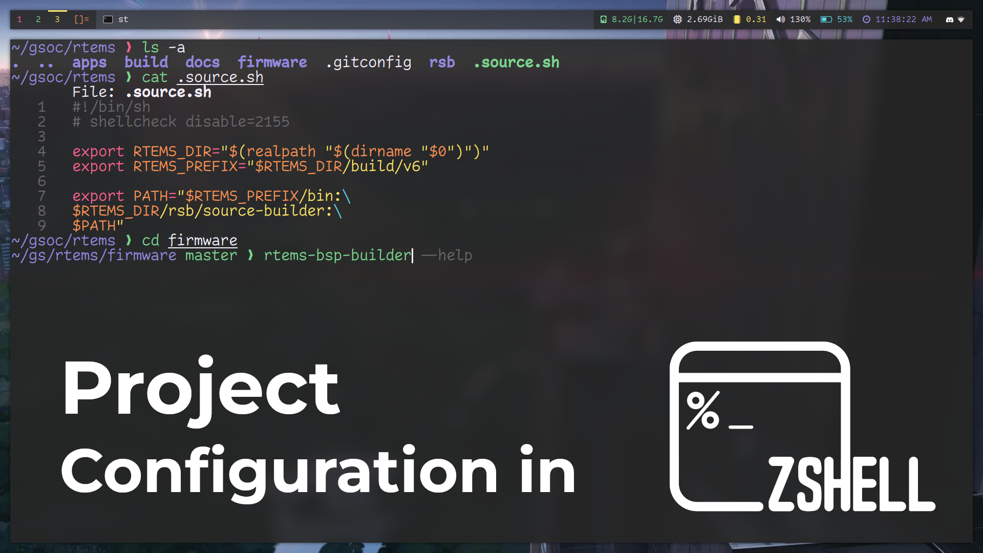 Managing project-specific configurations in ZSH